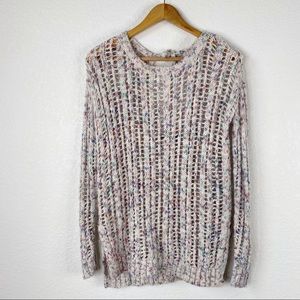 American Eagle Colorful Open Knit Pullover Sweater